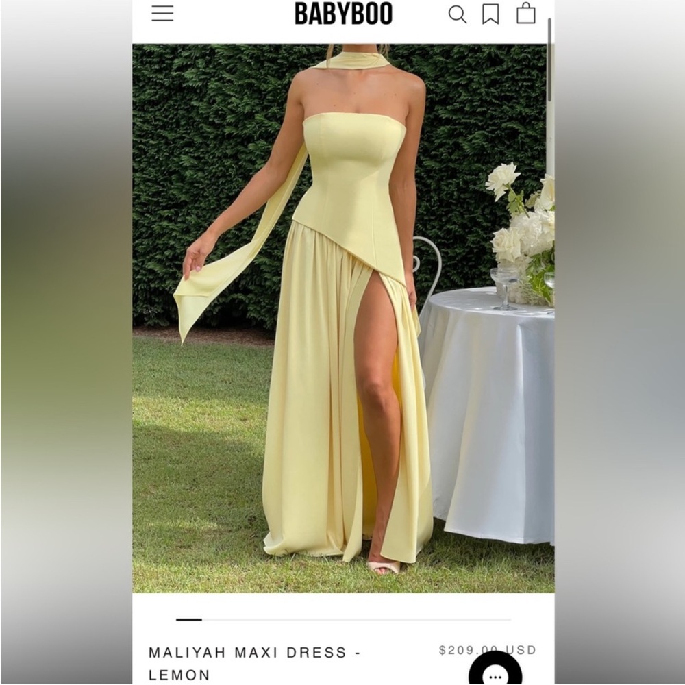 Babyboo-MALIYAH MAXI DRESS -
LEMON